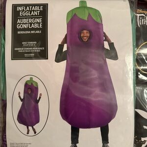 Men's Inflatable Eggplant Costume - Purple